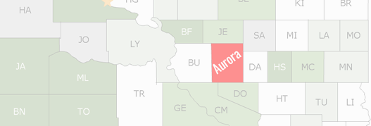 Aurora County Map