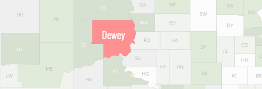 Dewey County Map