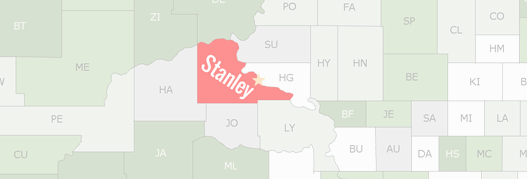 Stanley County Map