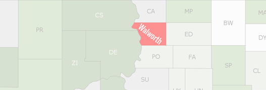 Walworth County Map