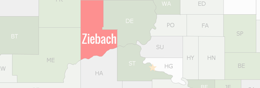 Ziebach County Map