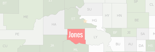 Jones County Map