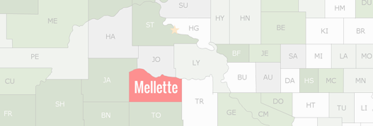 Mellette County Map
