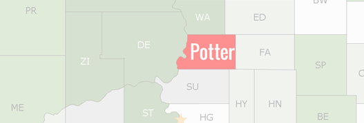 Potter County Map